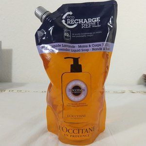 L’OCCITANE en Provence LAVENDER Liquid Soap for HANDS & BODY Refill 16.9 OZ NEW